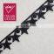 Good quality shiny polyester black lace for clothes