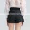 TWOTWINSTYLE Fashion Shorts For Women High Waist Straight Drawstring Loose Plus Size Cotton Casual