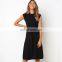 New Fashion Women Knitted Dress Sleeveless Casual Dress with Belt