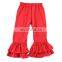 Wholesale Kid Little Girls Stretchy  Flare Pants  Icing  Ruffles Solid Colors Ruffle Leggings