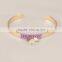 CWB662002 New product Golden woven bangle with beads chram cuff bracelet