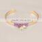 CWB662001 Online jewelry handmade bracelets fashion expandable stainless steel wire bangle with charm