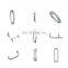 Shower Enclosure Accessories Double Holes Chromed Plastic Long Door Handles