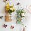 rustic style home decoration wooden wall shelf with mason jar and flower