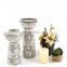 hot selling tall vintage MDF glass set ornamental fancy pattern candlestick holders