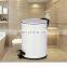 Household stainless steel garbage trash bin kitchen pedal waste bin with plastic lids for indoor