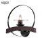 HUAYI Hot Sale Vintage Retro Style Iron Glass E12 40W Bedroom Indoor Decoration Wall Lamp