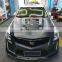 Suitable For 14-19 Cadillac ATS Upgrade To ATS-V style Front lip body kit with fog light- Including Front Bumper + Hood