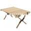 New design outdoor lightweight bbq picnic roll up bamboo tablet folding beech wood camping table with storage bag