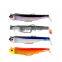 JOHNCOO Fishing Silicone Bass Hooked Leurre De Pche Black Minnow Soft Fishing Lure Handmade Soft Lures