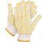 Anti Slip 7Gauge White Polycotton Liner PVC Dotted Work Gloves