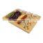 Large Wood Cheese Platter Gift Charcuterie Board Set Unique Bamboo Cheese Board With Cutlery Set and Ceramic Bowls