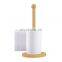 Wooden Paper Towel Holder Countertop Tissue Holder Rack Bamboo Kitchen Paper Towel Stand