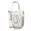 Custom Print Shape Logo Bolsa De Cotton Crossbody Messenger Bag Double Pouch Shoulder Cross Body Tote Bag