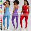 Activewear Clothes 2 Pieces Suit Workout Clothing Custom Logo High Waist Leggings Straps Sports Bra Women Gym Fitness Yoga Sets