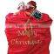 Red Velvet Christmas Santa Sack Drawstring gift Bag