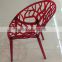 Unique design outdoor furniture leisure style Polycarbonate PLASTIC GARDEN CHAIR