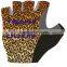 2015 international cycling gloves/non-slip bicycle glove/pro bike glove men half finger pro team cycle glove Sexy Leopard Grain