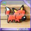 Custom fox animal shaped soft pvc fridge magnet/rubber fridge magnet