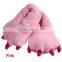 Big Feet Foot Animal Yellow Red Pink Green Black Gray Blue Bear Claw Paw Plush Slippers Home Women Men