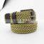 Fastion casual braided cotton rope and leather belt for men