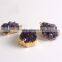 Golden Electroformed Edge Natural Amethyst Drusy Agate Geode Druzy Stone Pendant Bead Freeform Druzy Geode Jewelry Quality Choice