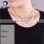 white/mixed color high luster 2-9mm graduated pearl design necklace