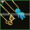 925 silver chains OP36 blue green synthetic opal gems opal boy shape pendants