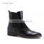Fashion women pu leather chelsea flat rubber sole winter boots