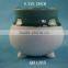 2016 ceramic flower pot, flower planter, round pot, green and white