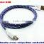 Colorful Fabric braided USB AM to mini 5PIN