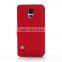 Red flip wallet leather case for Samsung galaxy S5