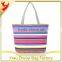 High Quality Striped Canvas Beach Bag