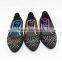 Girls stitching metal studded children flat shoes