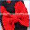 kids dots knitted gloves mitten with red bowknot
