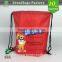 Wholesale 210D Polyester Kids Promotional Customized drawstring sports bag