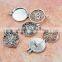 100pcs Antique Bronze Gold Silver Essential Oils Necklace Photo Locket Filigree Vintage Floating Lockets Hollow Pendant