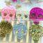 New arrival flatback resin skulls cabochons for Halloween stock resin cabochons