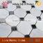Octagon white marble mixed Nero Marquina premium mosaics tile