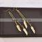 High Quality Fashion Hanging Gold Leaf Layered Drop Earrings
