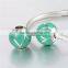 2016 Simple Design Green Color Enamel Jewelry Charm Beads