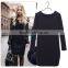 Alibaba China Winter Casual Women Long Sleeve Round Neck Warm Office Pullover Fashion Elegant Knit Sweater Dress With Velvet