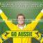 2014 simple style promotional printing soccer scarf, GO AUSSIE!