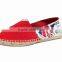 China Factory Price Rope Jute Sole Espadrille for Women, Cheap Fashion Women Espadrilles , Fashion Canvas Espadrilles Shoes