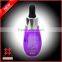 Taiwan exporter hair care Aloe Vera oil purple plastic dropper bottle