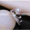 Wholesale Fashion Elegant Silver 925 Pearl Ring For Wedding