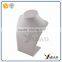 Wholesale China factory of custom wood covered with grey leather necklace jewelry display prop
