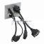 Aluminum metal VGA, HDMI, USB, 3.5mm audio wall plate face plate