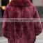 Newest style winter rabbit fur coat for lady