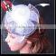 Handmade Women Hair Clip Accessory Wedding Fascinator Veil Pillbox Hat Feather